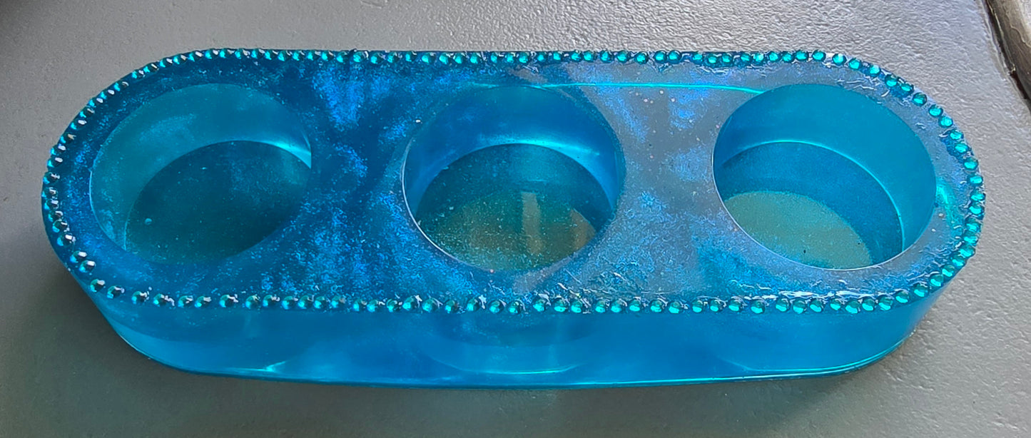 Tealight candle holder blue