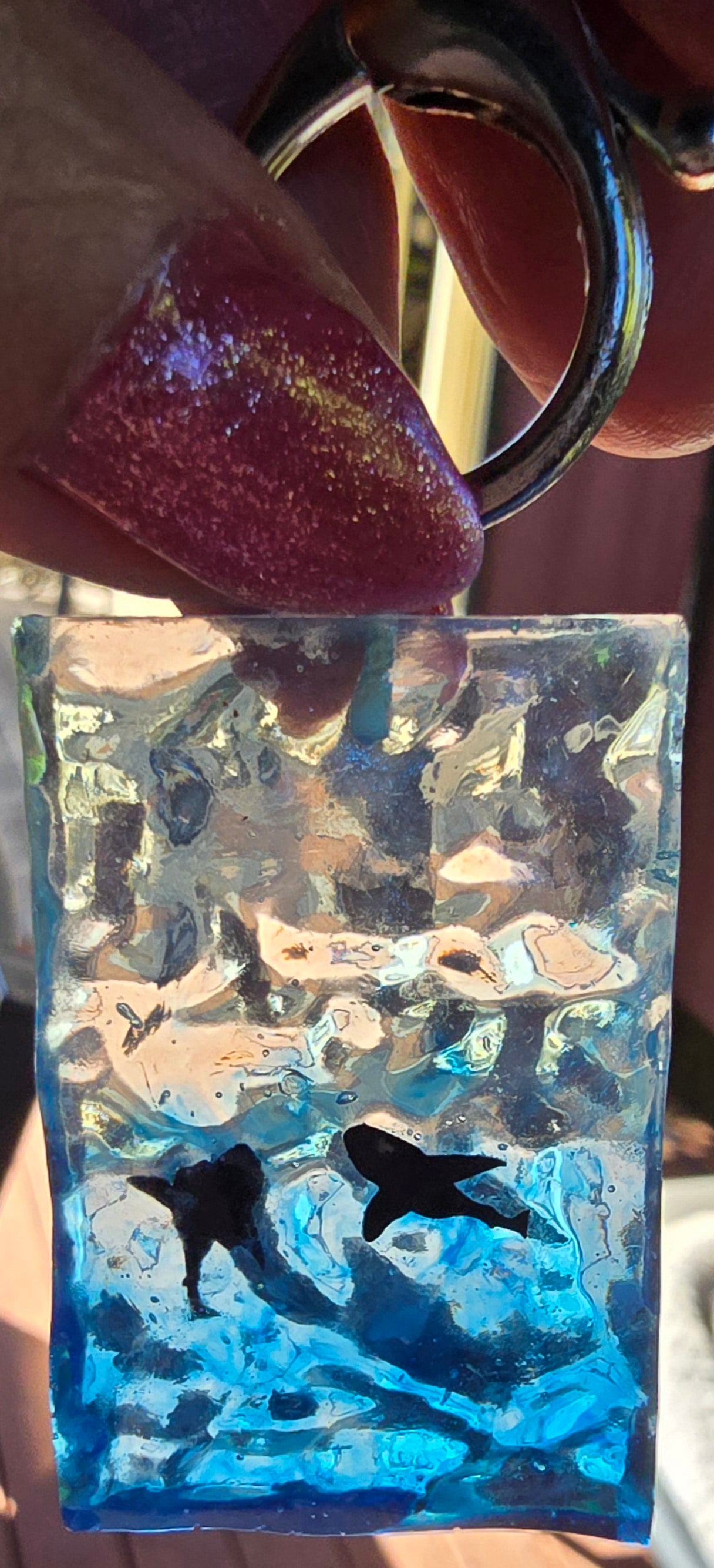 Keycharm sharks with blue tassel