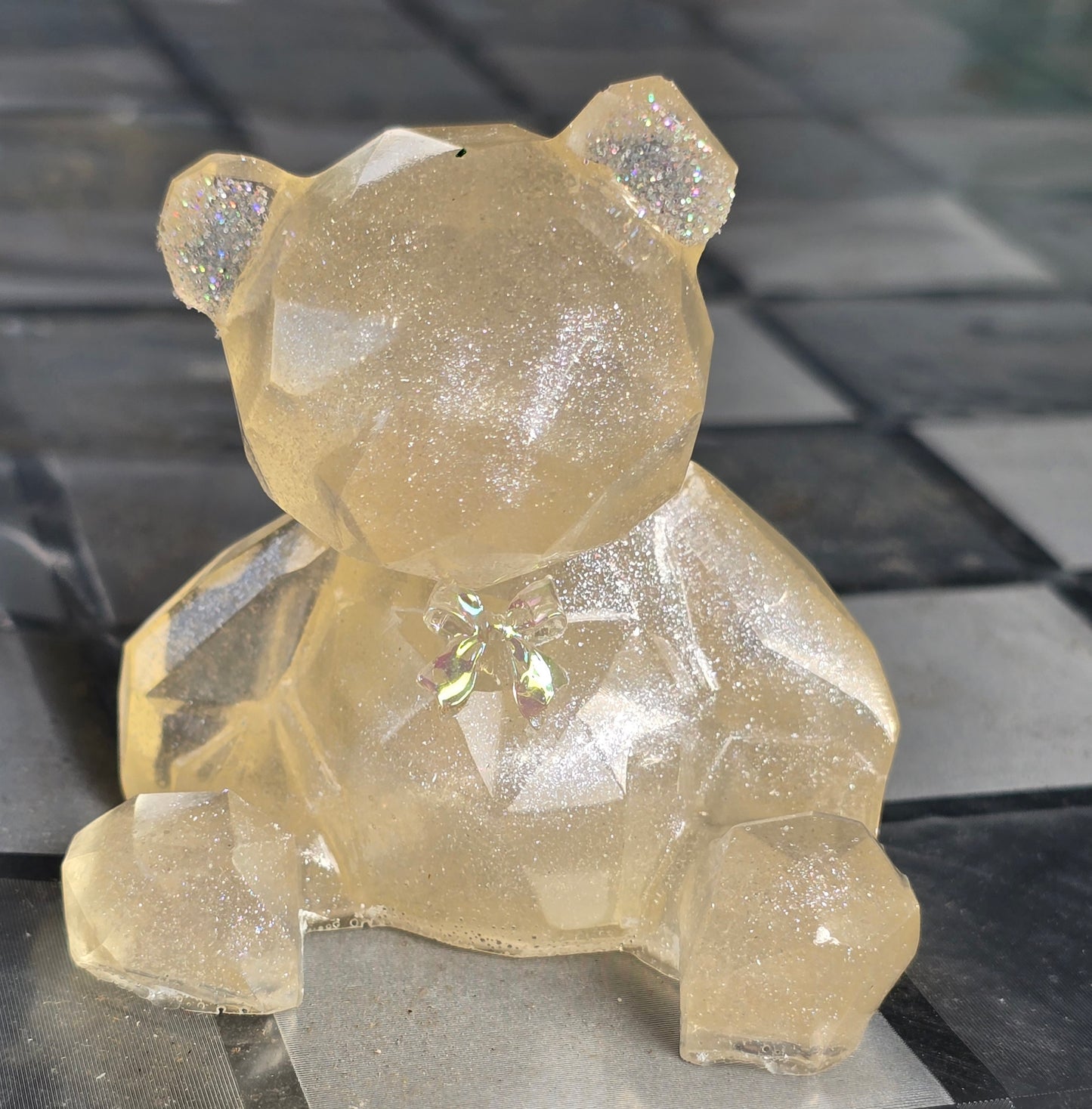 Teddy bear golden geometric