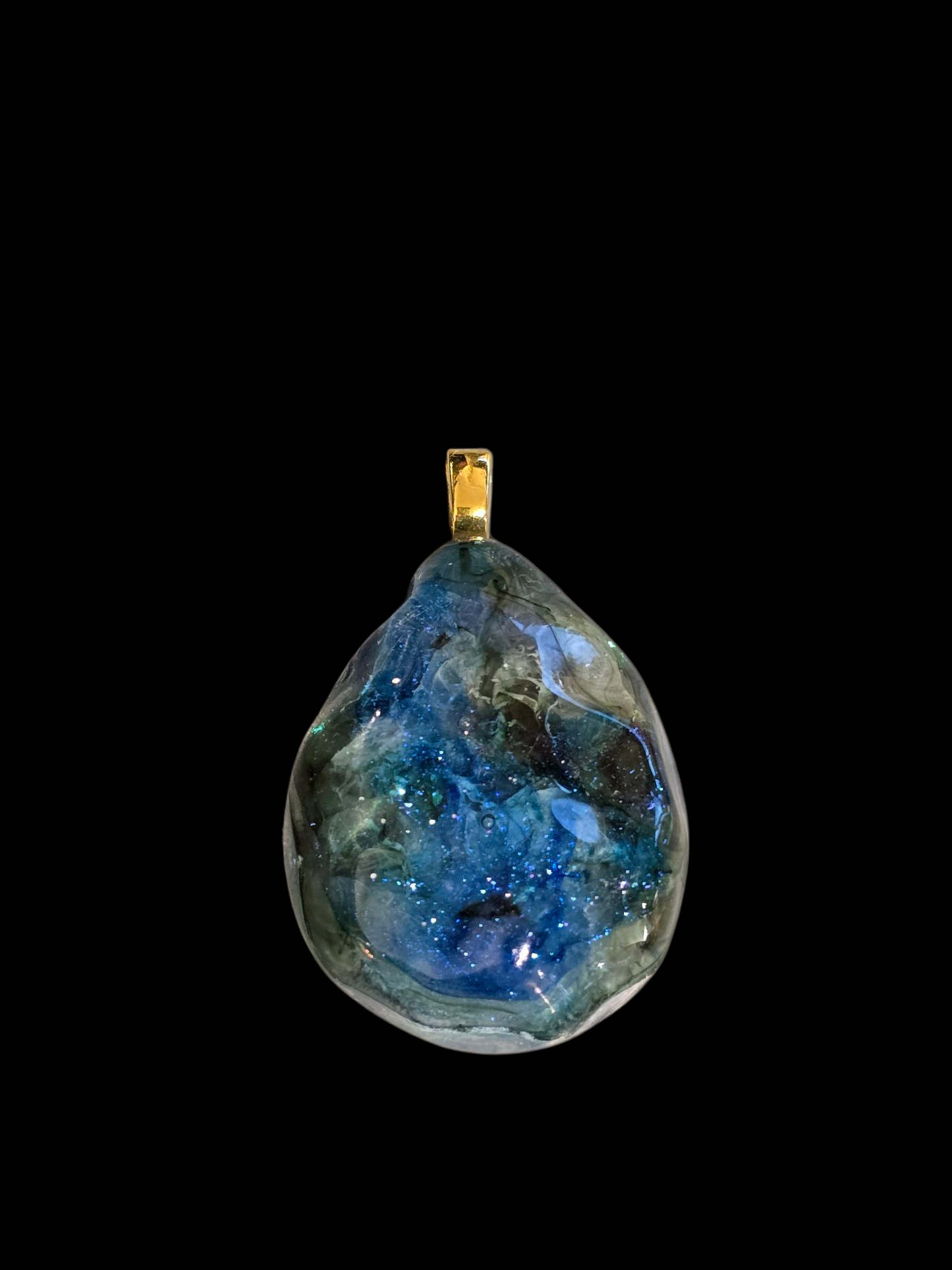 Pendant water ripple blue