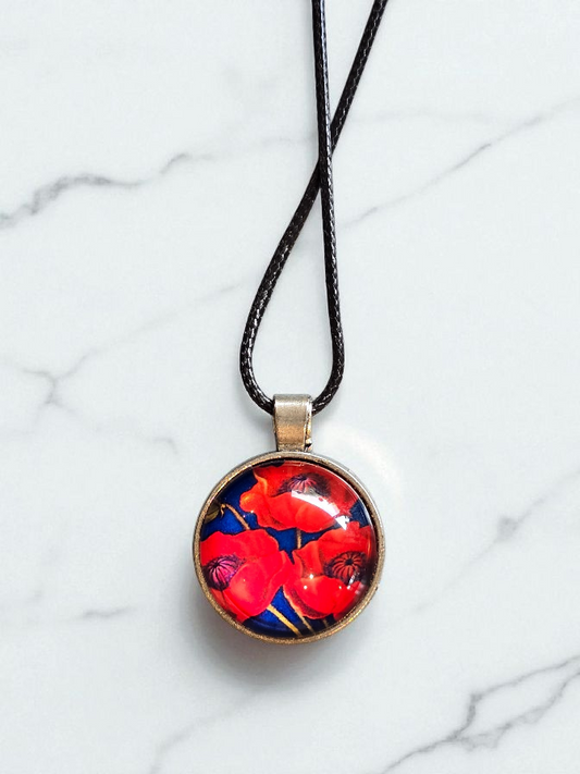 Pendant poppy red