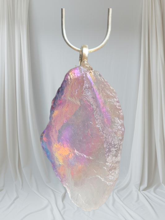Pendant crystal Stone, iridescent dreams