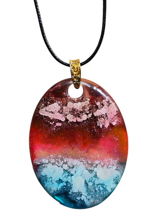 Pendant Brown with turquoise