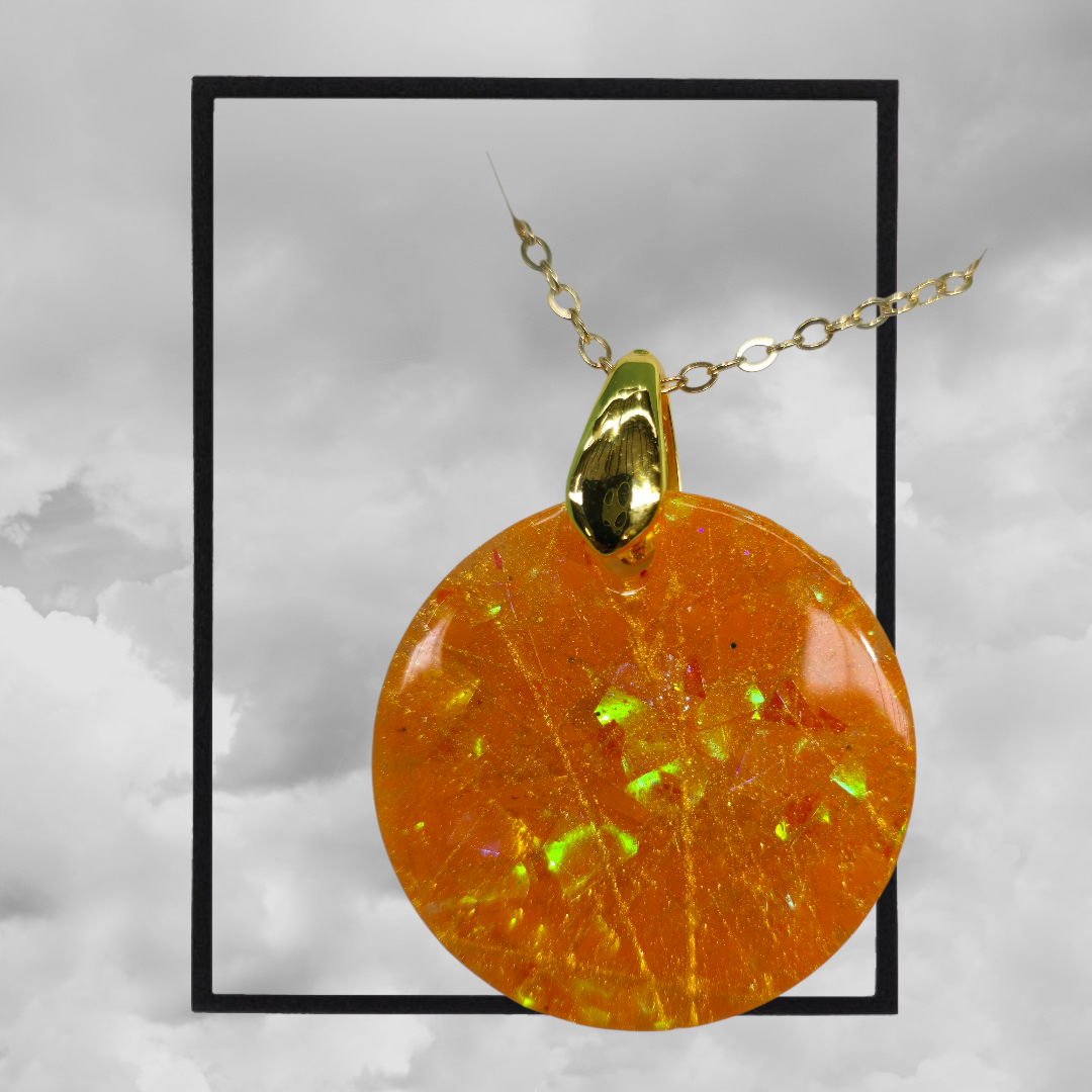 Pendant orange sparkle