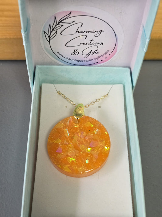 Pendant orange sparkle