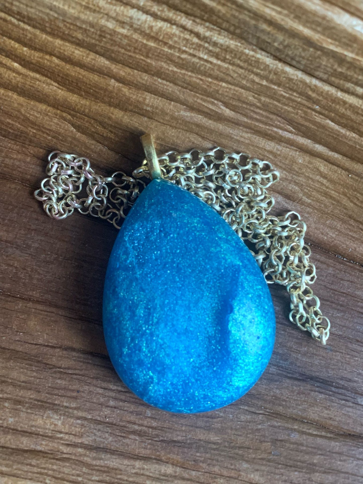 Pendant turquise blue rock look