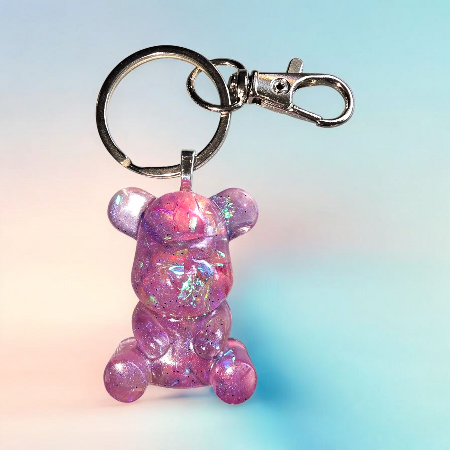 Keycharm teddy bear pink