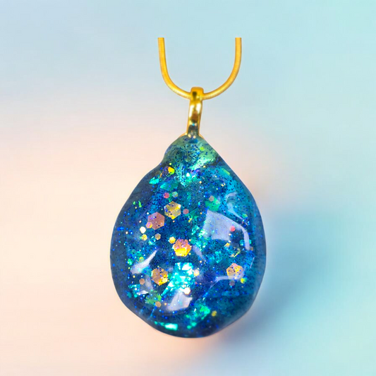 Pendant water ripple blue