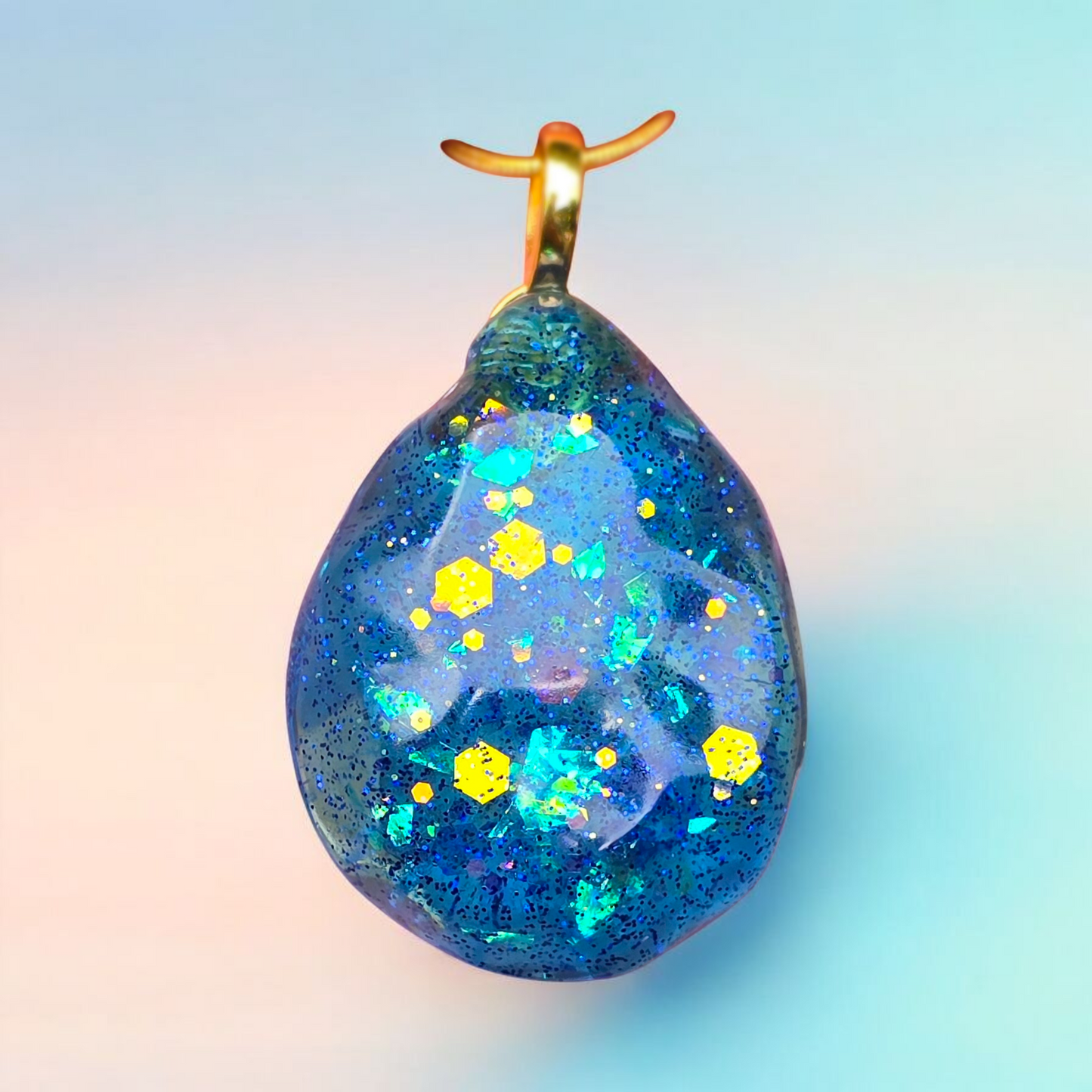 Pendant water ripple blue