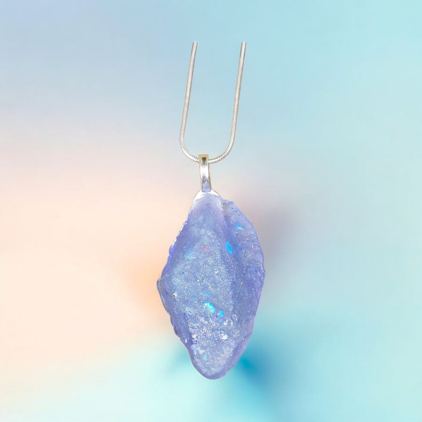Pendant crystal Stone Lilac