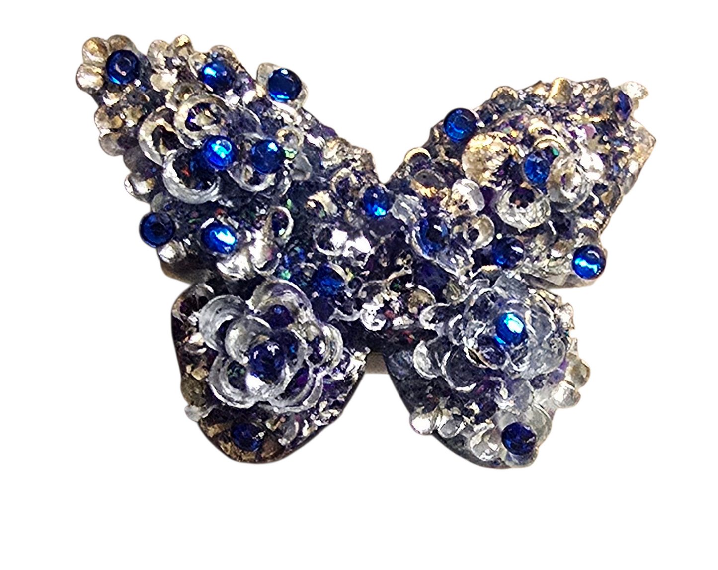Magnets butterflies blue and silver