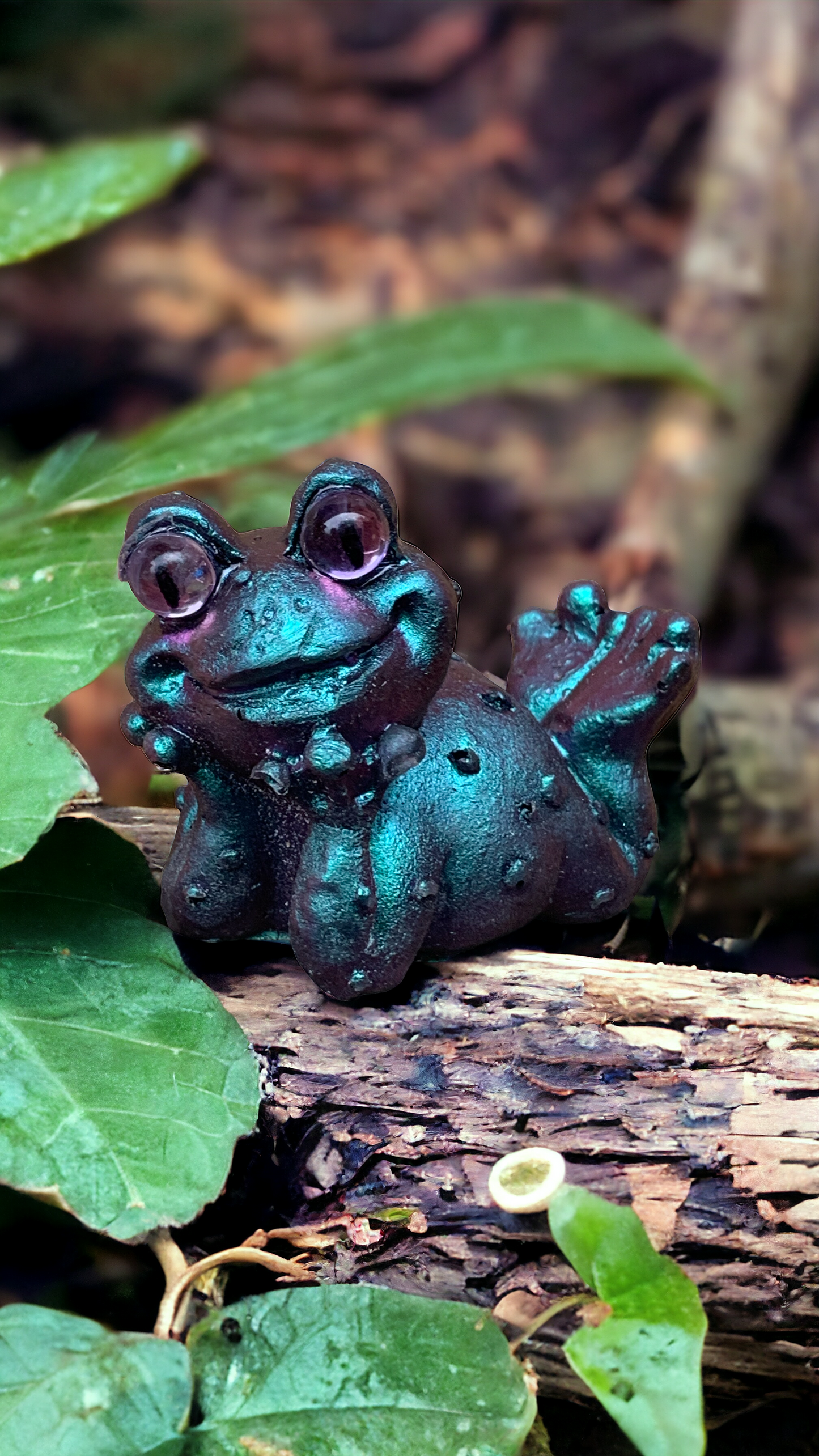 Frog Happy Teal / Purple