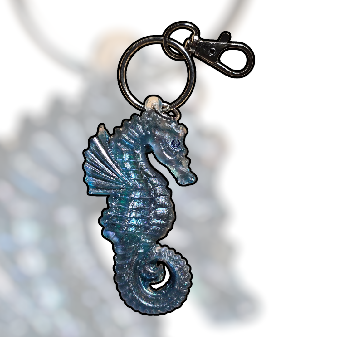 Keycharm blue seahorse