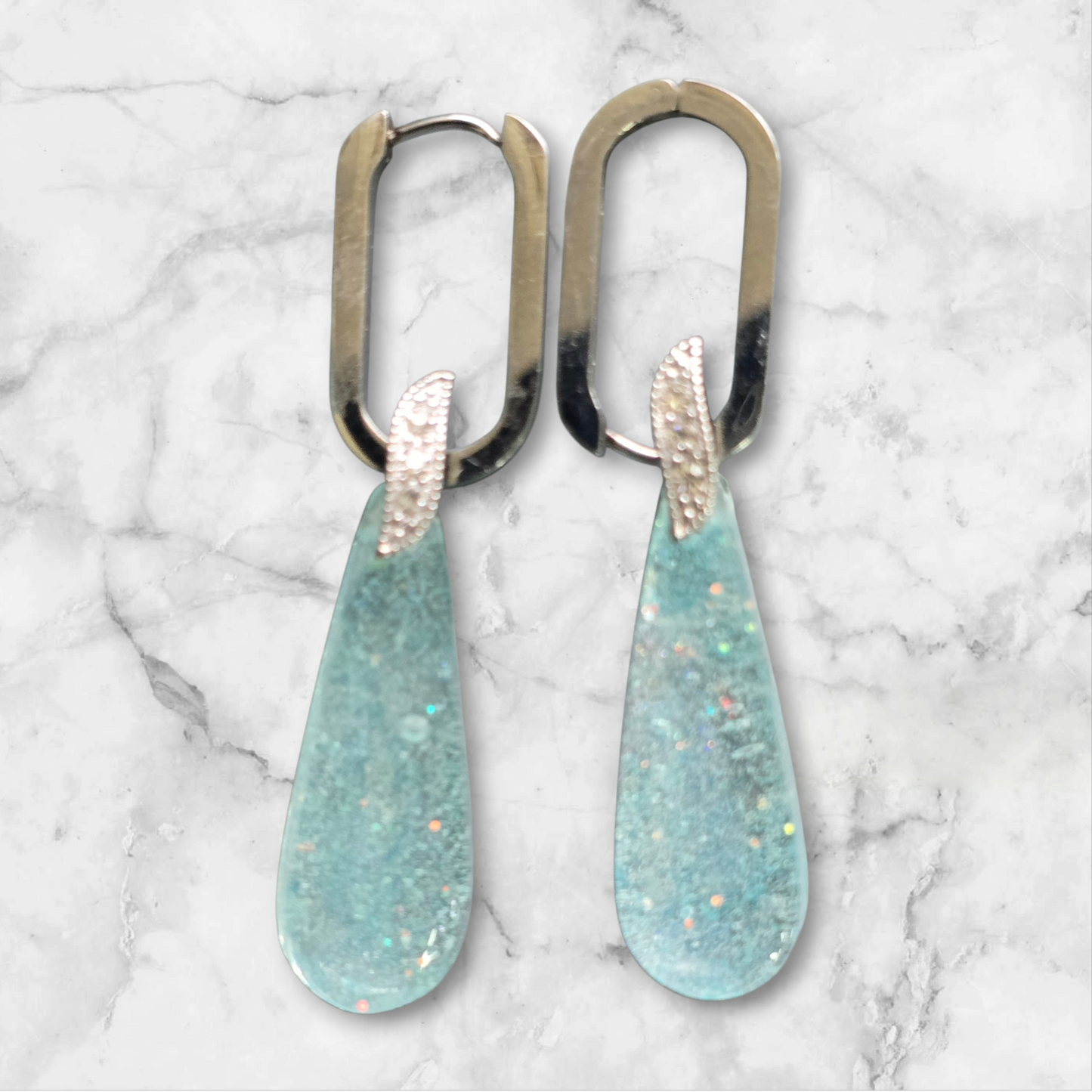 Earrings sparkling turquoise