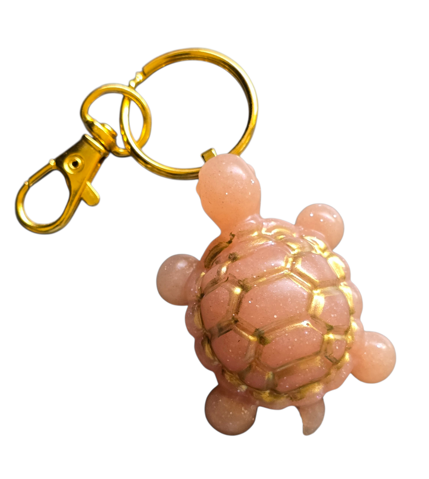 Keycharm turtle pink and gold