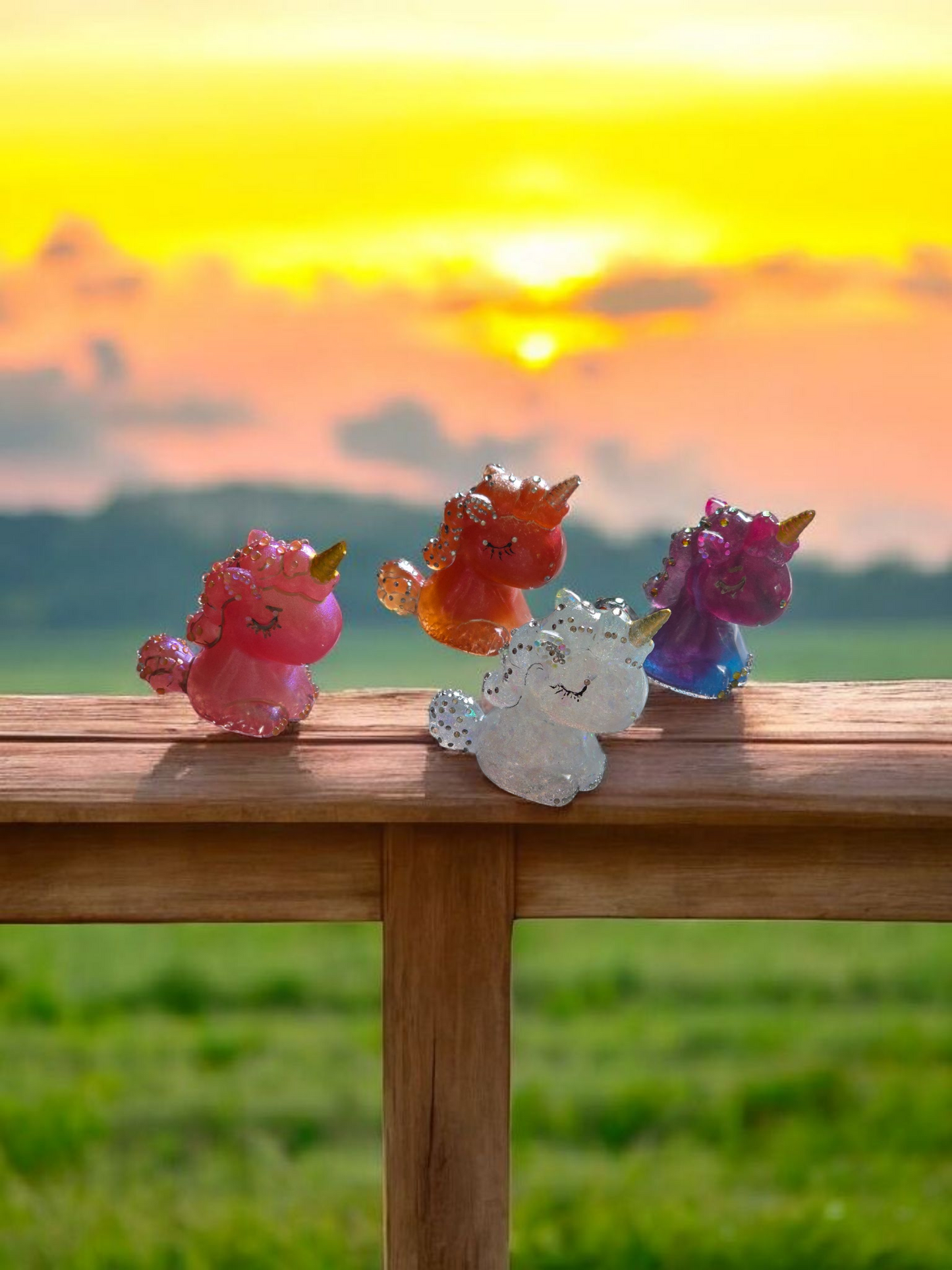 Unicorn amber figurine