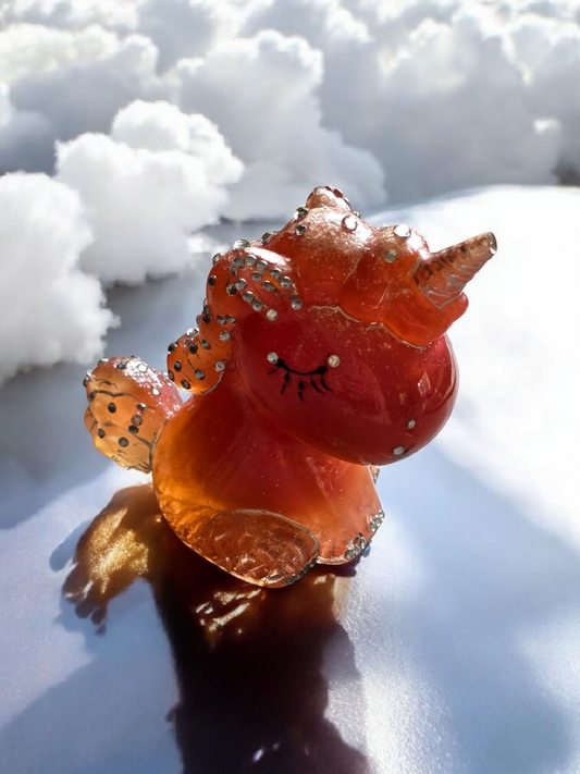 Unicorn amber figurine