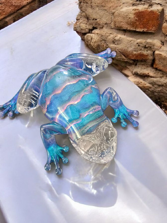 Frog chic squiggly turquoise and blue