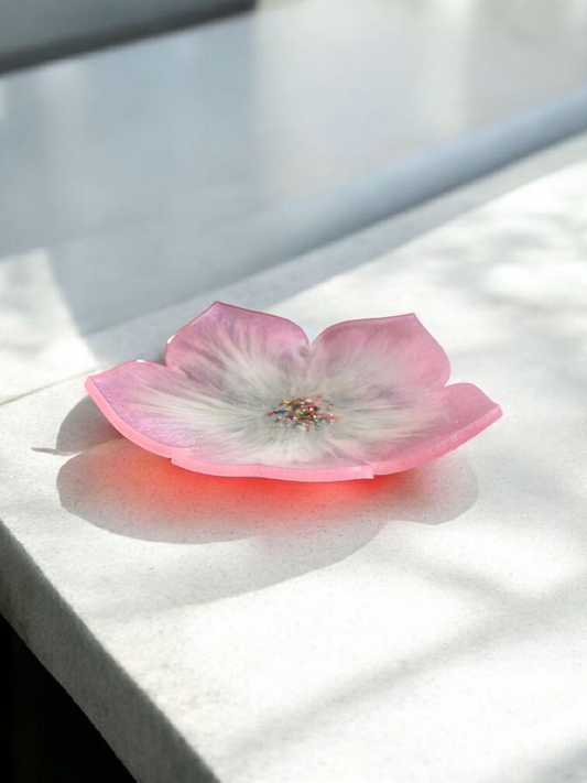 Bowl pink and white flower design