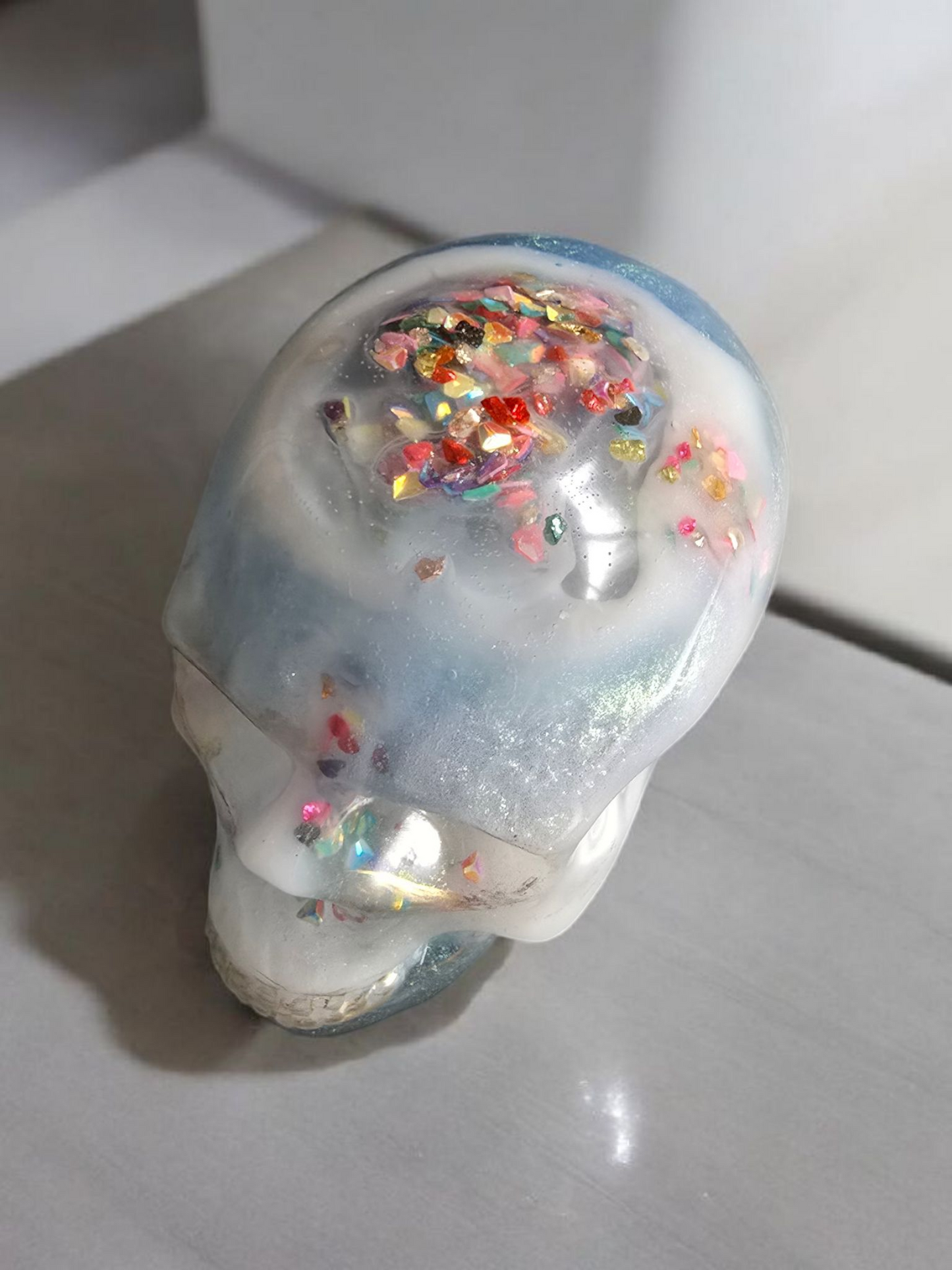 Scull Large blue and white