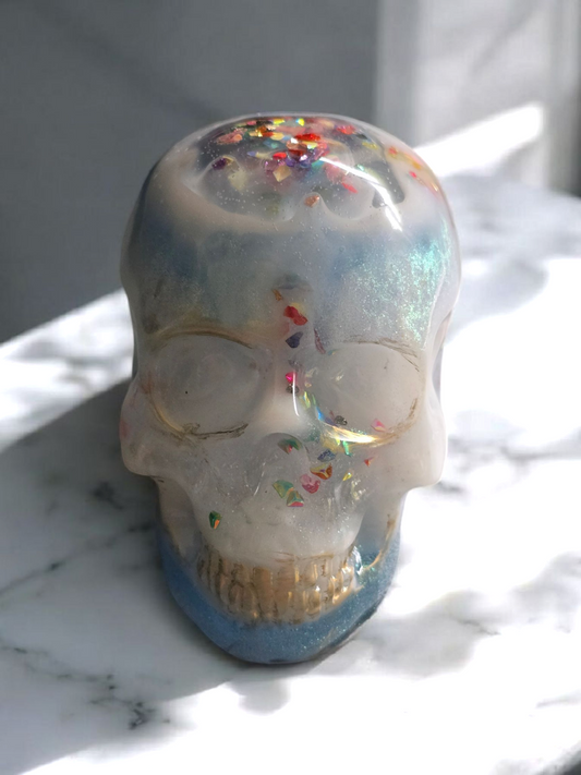 Scull Large blue and white