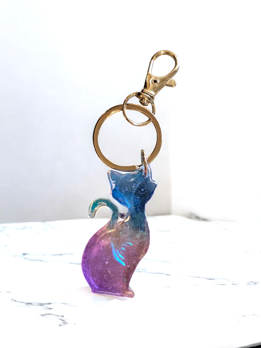 KEYCHARM CAT PINK AND BLUE