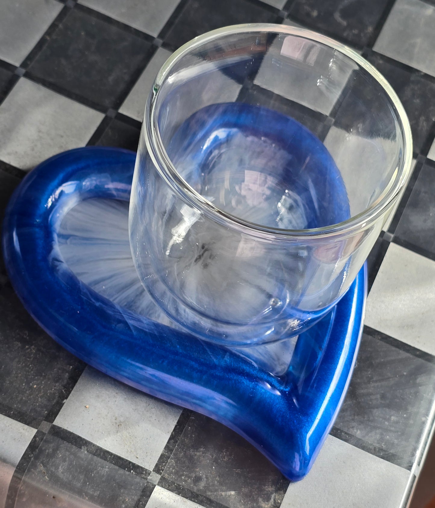 Coaster blue heart