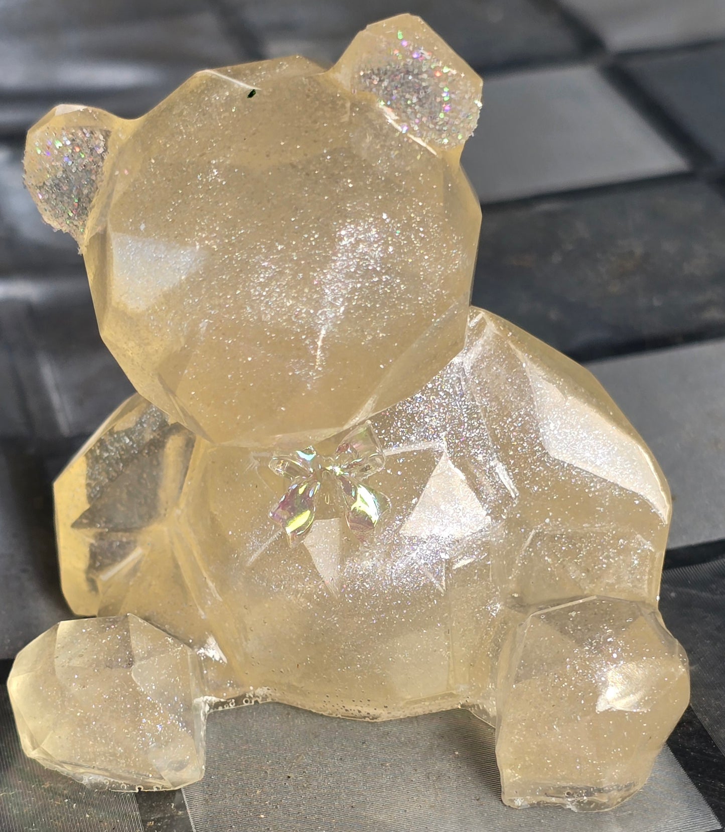 Teddy bear golden geometric