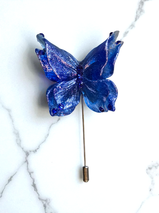Lapel Pin cobalt blue