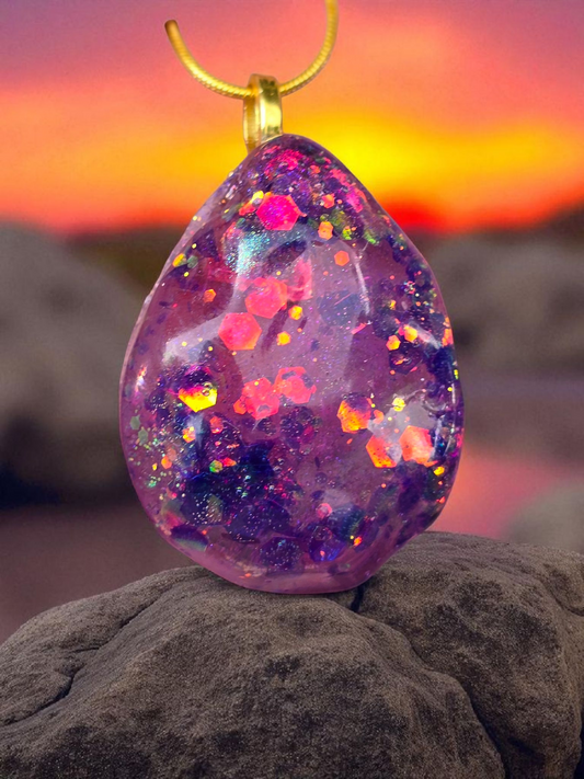 Pendant purple pink water ripple