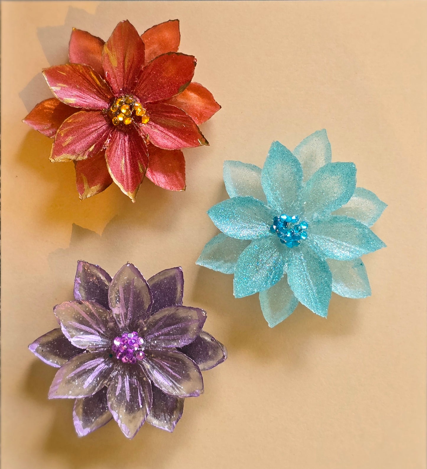 Magnets floral set of 3