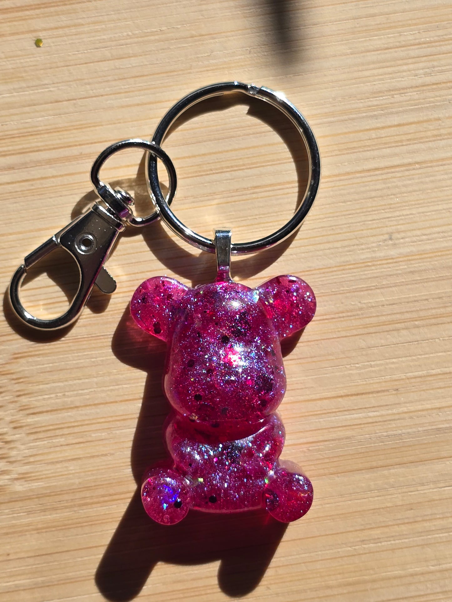 Keycharm pink teddy