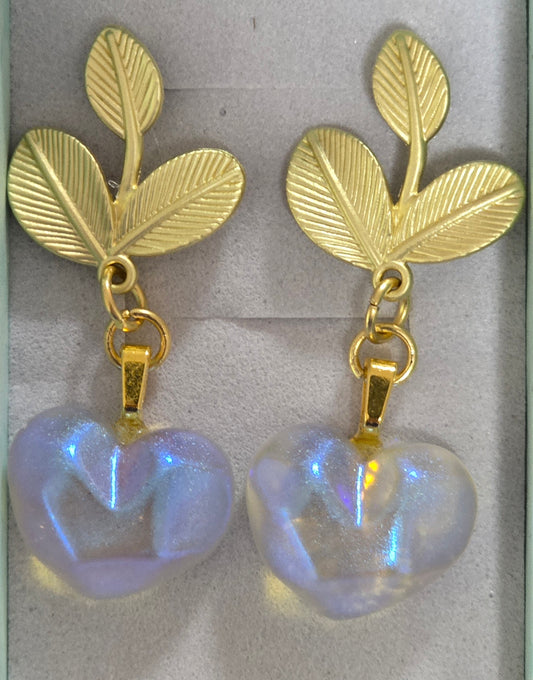 Earrings dangling heart