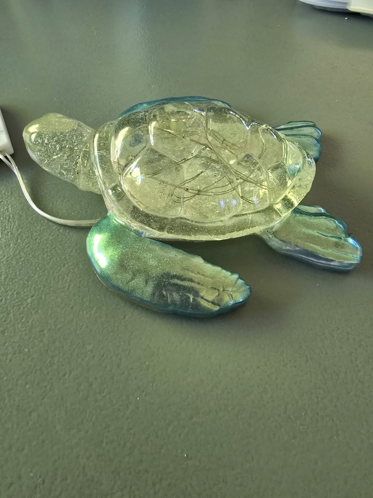 Turtle night light green