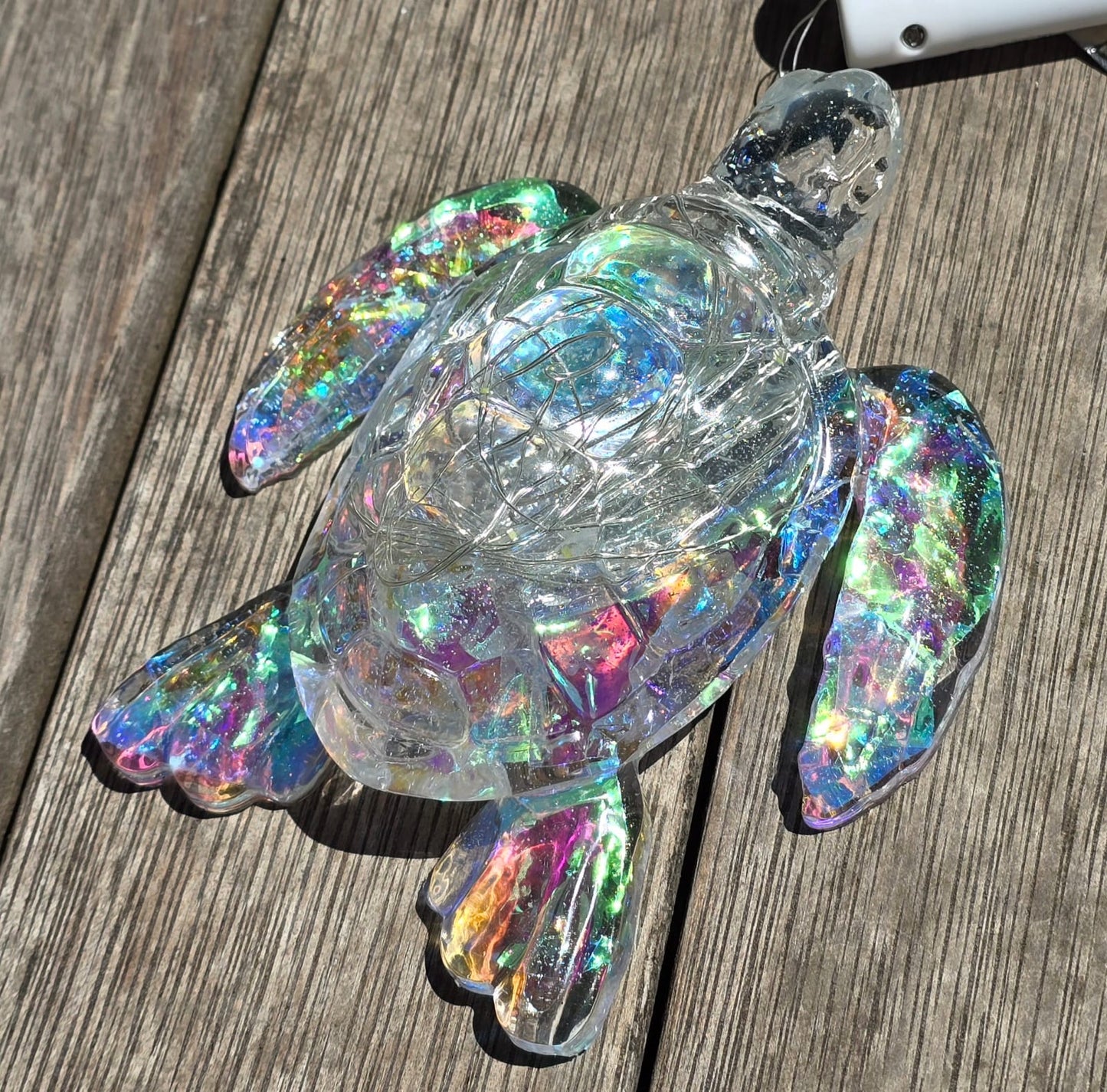 Turtle holographic  -Night light  13 x 14 cm