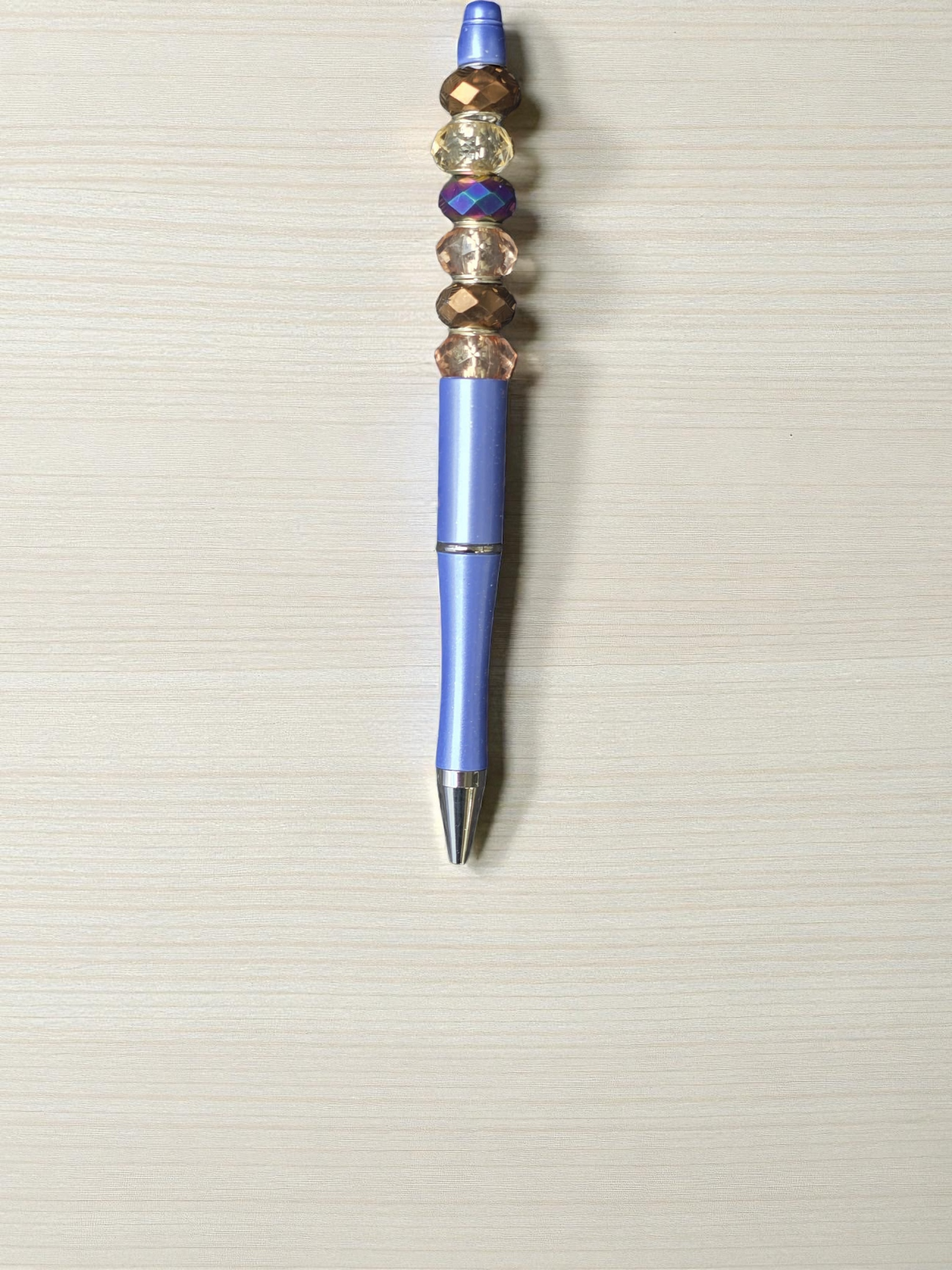Beaded pen blue