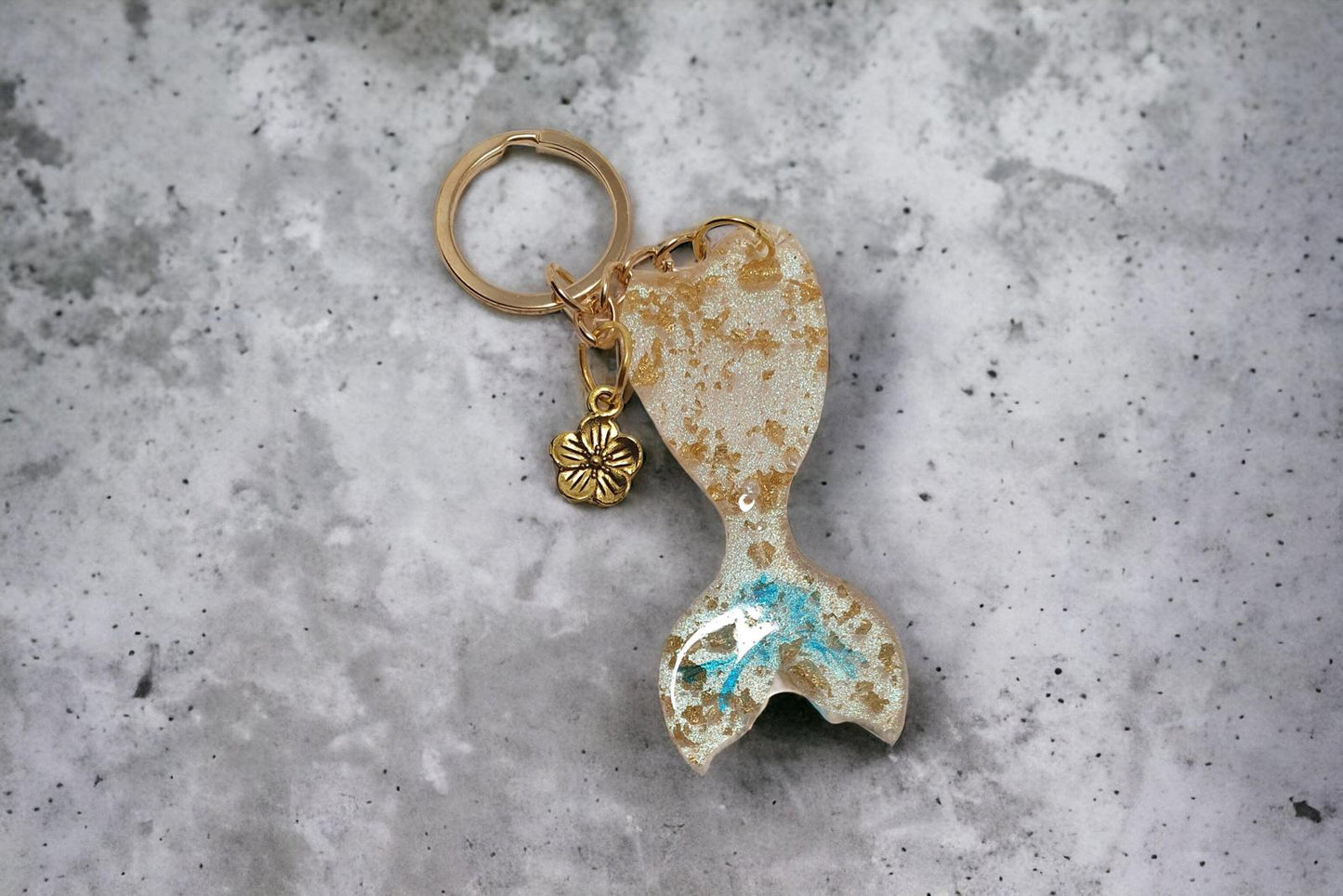 Keyring mermaid tail with charm