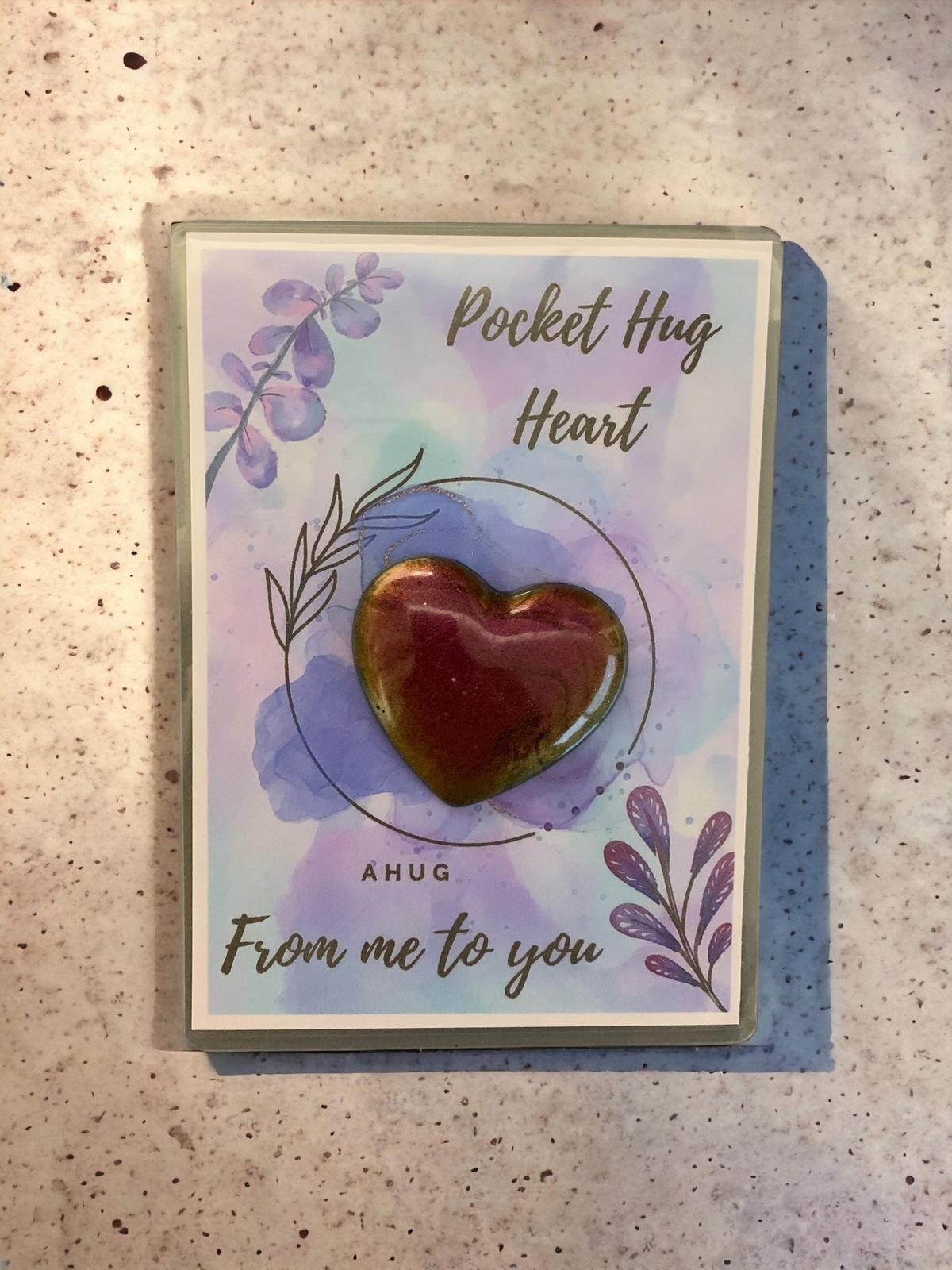 Pocket Hug Heart Card Including Love Heart