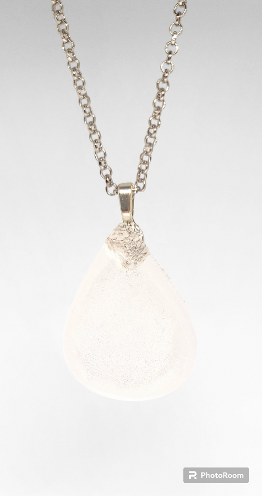 Pendant Crystal Tear Drop Clear Blossom