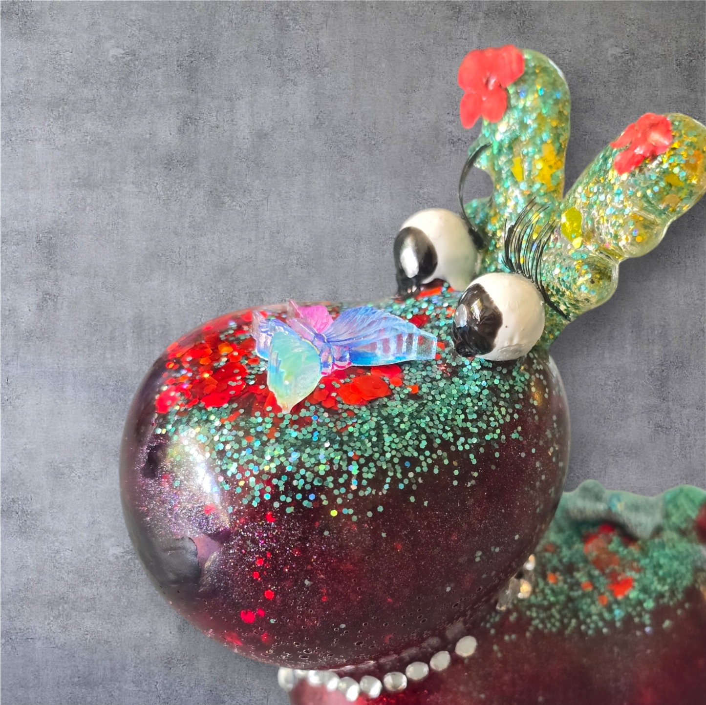 Reindeer deep red and sage green