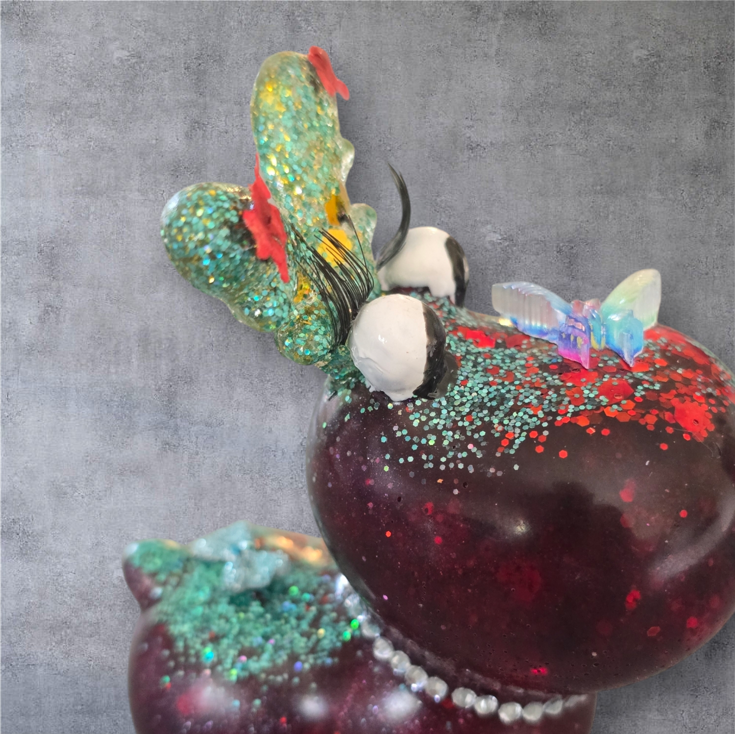 Reindeer deep red and sage green