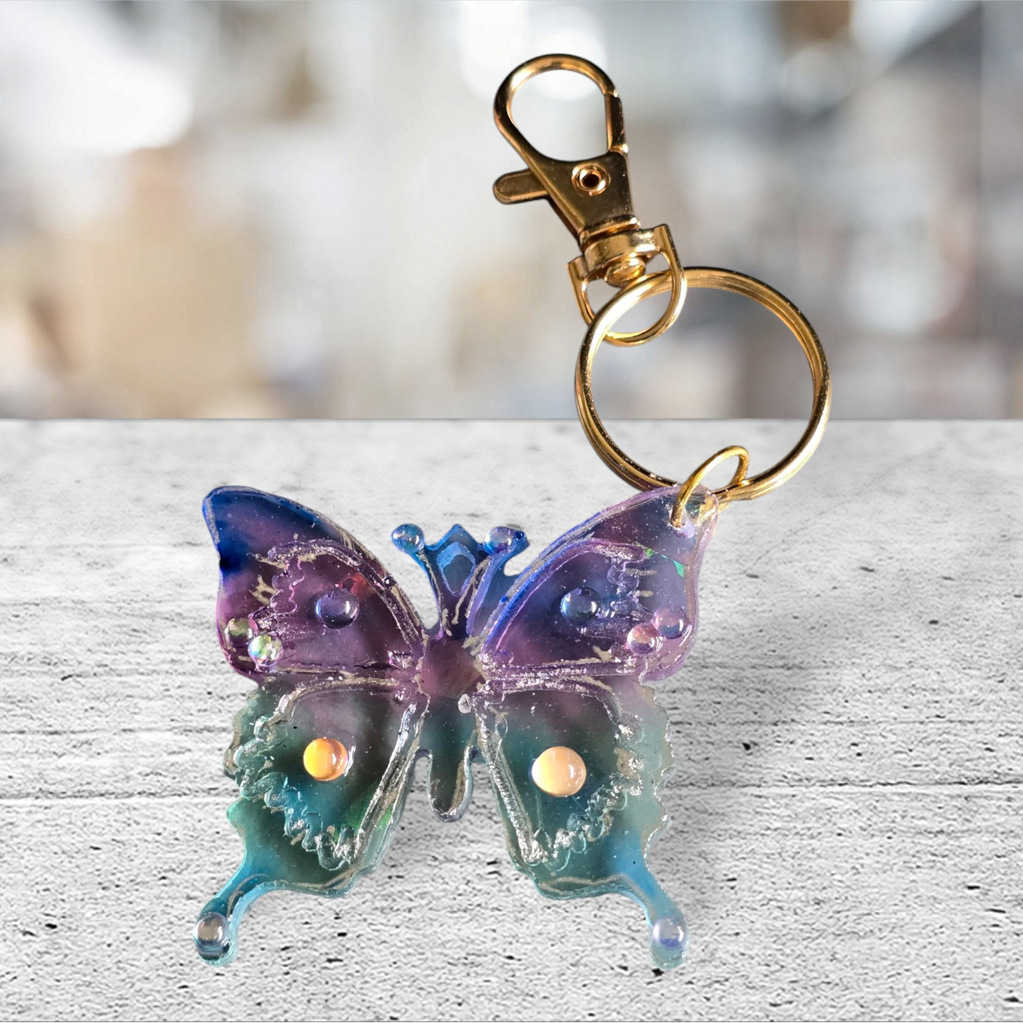 Keycharm butterfly rainbow