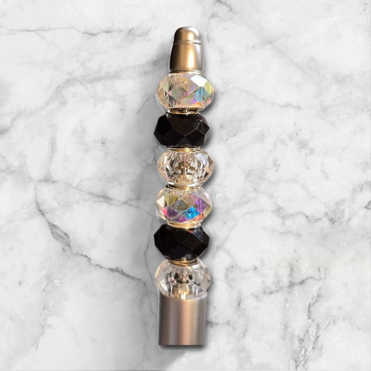 Beaded pens silver