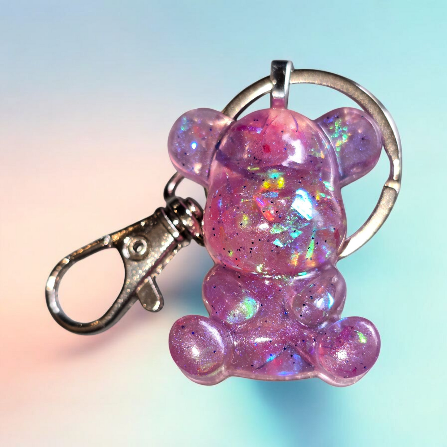 Keycharm teddy bear pink