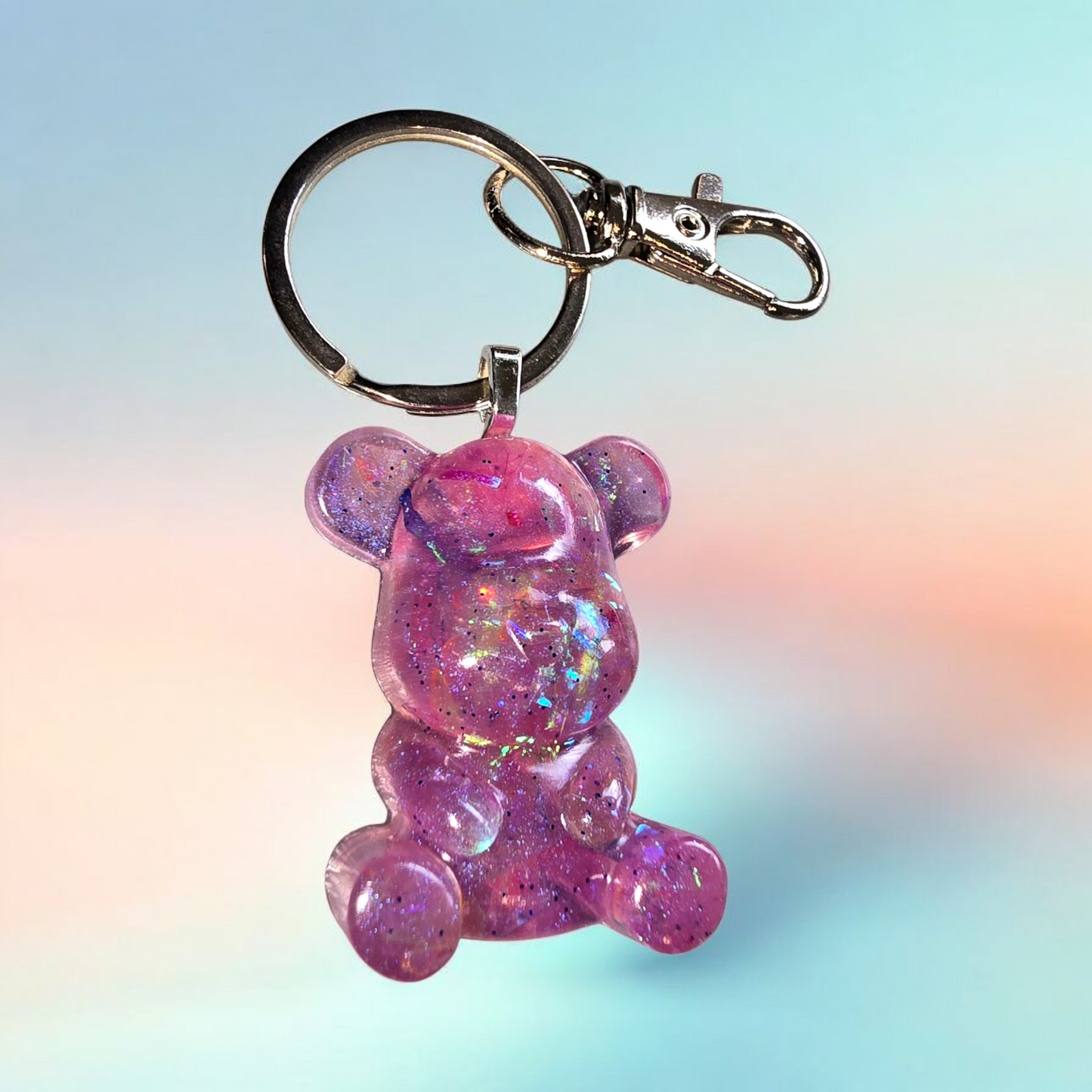 Keycharm teddy bear pink