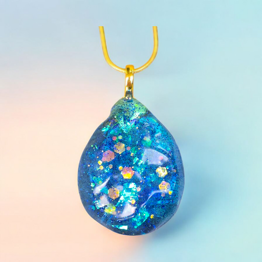 Pendant water ripple blue