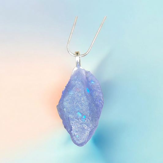 Pendant crystal Stone Lilac