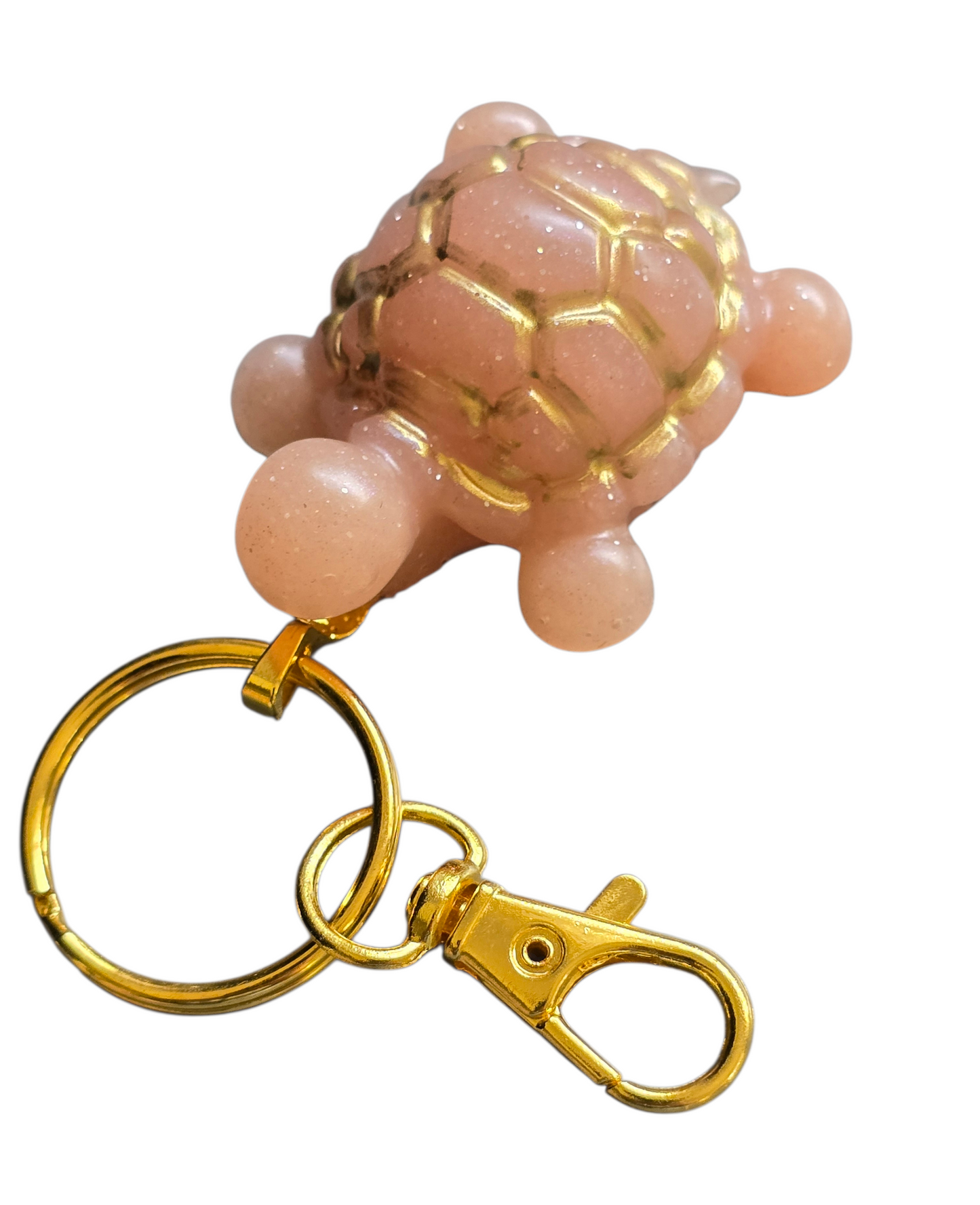 Keycharm turtle pink and gold