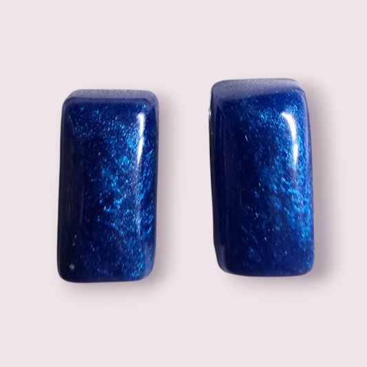 Earrings studs royal blue