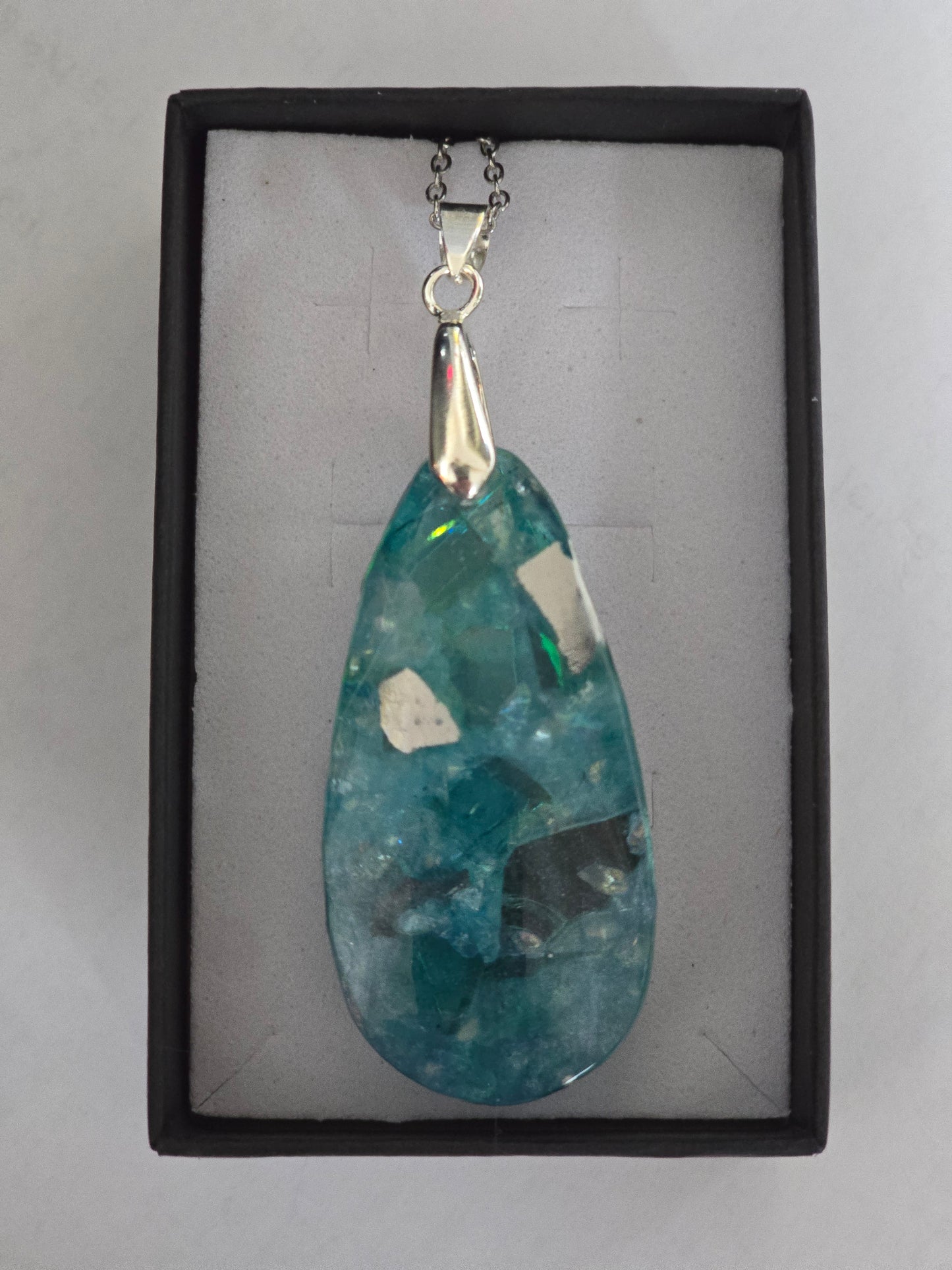 Pendant soft green fireglass